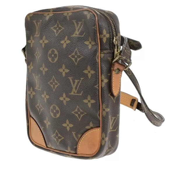 LOUIS VUITTON Danube Shoulder Bag Monogram Leather Brown France - Picture 10 of 11